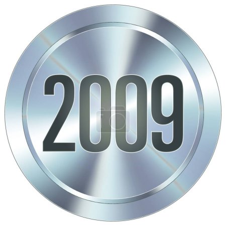 Illustration for 2009 industrial button vector illustration - Royalty Free Image