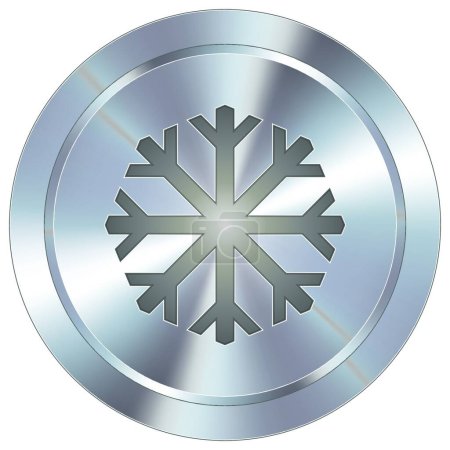 Téléchargez les illustrations : Illustration vectorielle de bouton industriel flocon de neige - en licence libre de droit