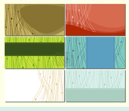 Ilustración de Tarjetas abstractas conjunto vector ilustración - Imagen libre de derechos