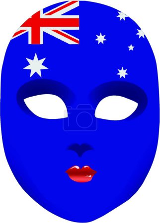 Illustration for Mask Australia, graphic vector illustration - Royalty Free Image