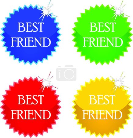 Illustration for Best friend icons vector illustration - Royalty Free Image