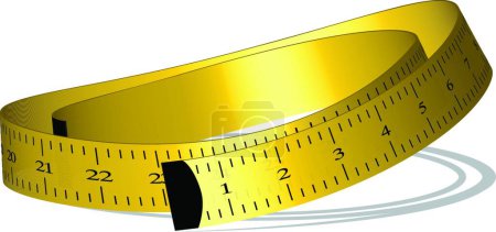 Illustration for Yellow measuring tape vector illustration - Royalty Free Image