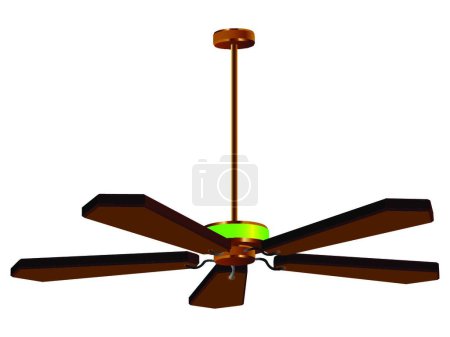 Illustration for "ceiling fan lamp" vector illustration - Royalty Free Image