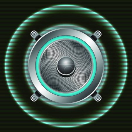 Illustration for Audio system icon for web, vector illustration - Royalty Free Image