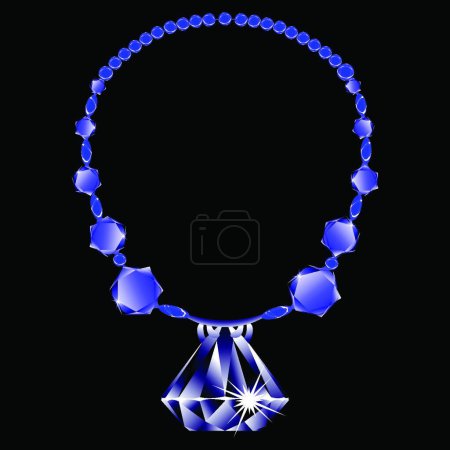 Illustration for Diamonds necklace  vector illustration - Royalty Free Image