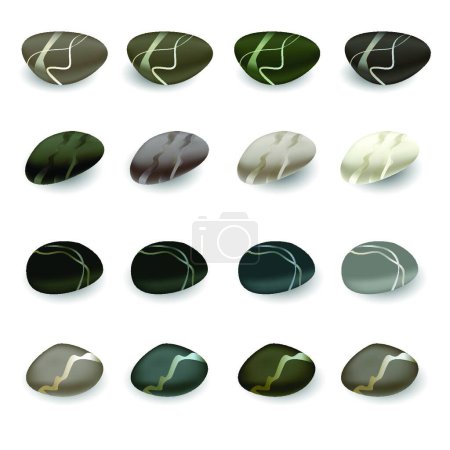 Illustration for Various color spa stones - Royalty Free Image