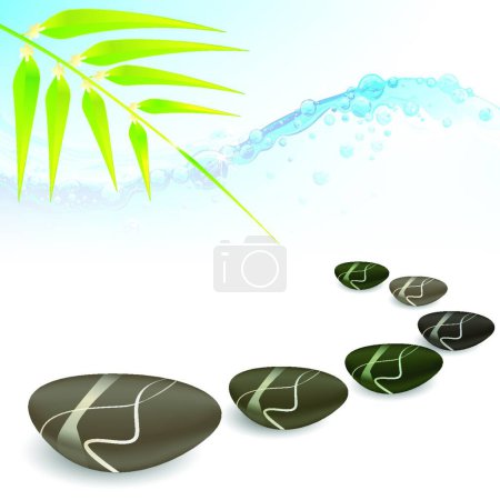 Illustration for Spa concept zen basalt stones - Royalty Free Image