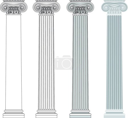 Illustration for Ionic column, graphic vector illustration - Royalty Free Image