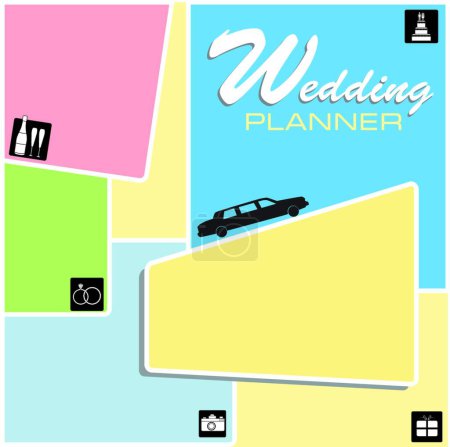 Ilustración de Planificador de bodas, ilustración vectorial simple - Imagen libre de derechos