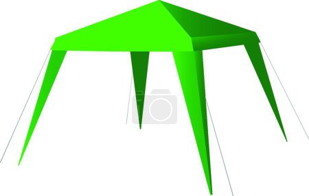 Illustration for Tent Solar Flare modern vector illustration - Royalty Free Image