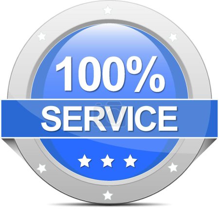 Ilustración de Ilustración vectorial 100% Service Banner - Imagen libre de derechos