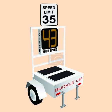 Téléchargez les illustrations : Illustration vectorielle limite de vitesse - en licence libre de droit
