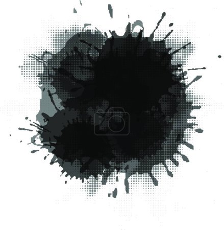 Téléchargez les illustrations : Illustration vectorielle Grunge Blob noir - en licence libre de droit