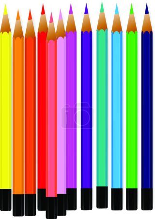 Illustration for Illustration of the pencil crayons - Royalty Free Image