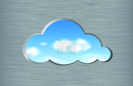 Illustration for Cloud computing abstract concept, vector illustration - Royalty Free Image