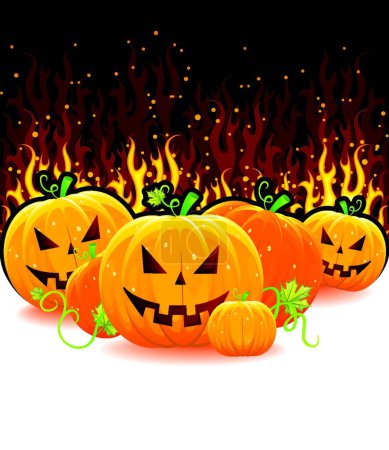 Illustration for Illustration of the Halloween dark back - Royalty Free Image