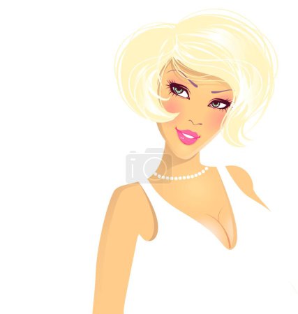 Illustration for Beautiful woman vector illustration - Royalty Free Image
