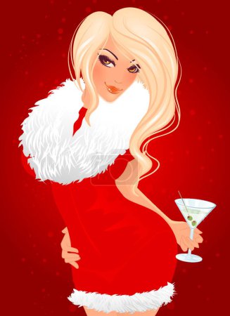 Illustration for Party girl vector illustration - Royalty Free Image