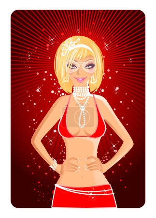 Illustration for Party girl vector illustration - Royalty Free Image