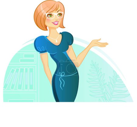 Illustration for Woman Presentation vector illustration - Royalty Free Image