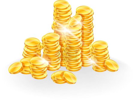 Illustration for Illustration of the Golden coins - Royalty Free Image