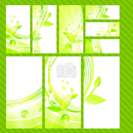 Illustration for Green Eco Banners Collection - Royalty Free Image
