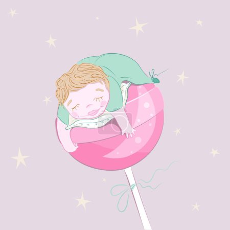 Illustration for Sweet Dreams, vector illustration simple design - Royalty Free Image