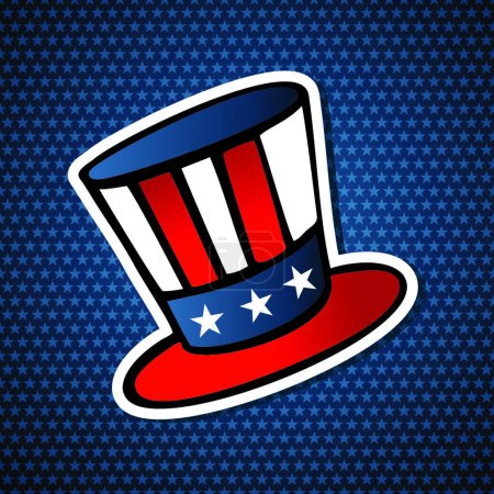 Illustration for USA elections american hat, vector illustration simple design - Royalty Free Image