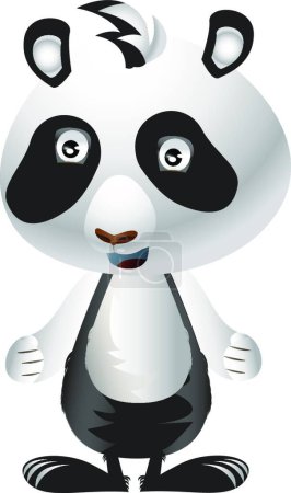 Illustration for Panda, vector illustration simple design - Royalty Free Image
