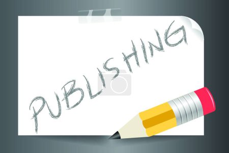 Illustration for Publishing text, vector illustration simple design - Royalty Free Image
