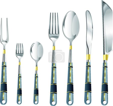 Illustration for Vector cutlery set, vector illustration simple design - Royalty Free Image