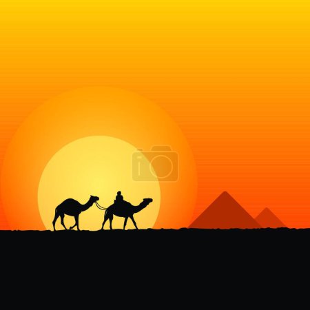 Illustration for Hot African Scenery vector illustration - Royalty Free Image