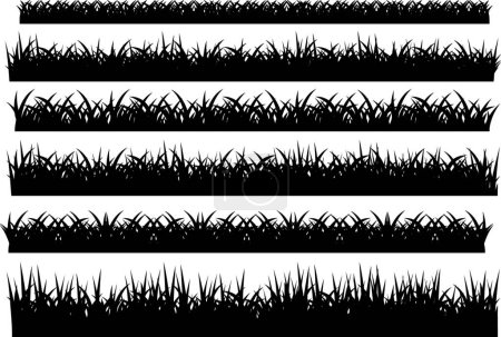 Ilustración de Conjunto de hierba, vector ilustración diseño simple - Imagen libre de derechos