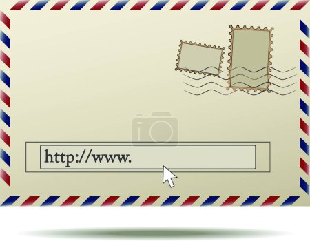 Téléchargez les illustrations : Illustration vectorielle de courrier vintage - en licence libre de droit