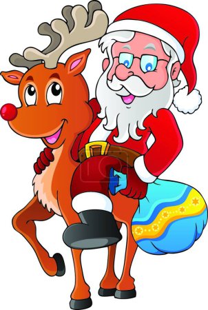 Illustration for "Santa Claus thematic image, vector illustration simple design - Royalty Free Image