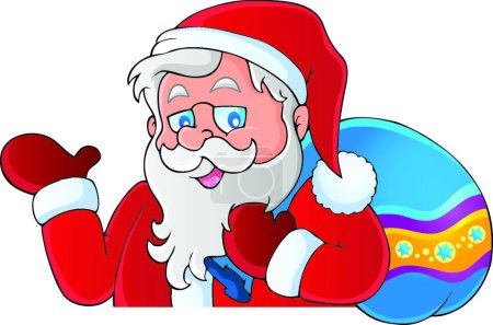 Illustration for Santa Claus thematic image, vector illustration simple design - Royalty Free Image