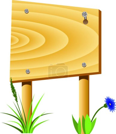 Illustration for Vector wooden board vector illustration - Royalty Free Image