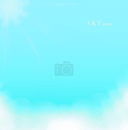 Ilustración de Cielo con nubes, ilustración vectorial diseño simple - Imagen libre de derechos