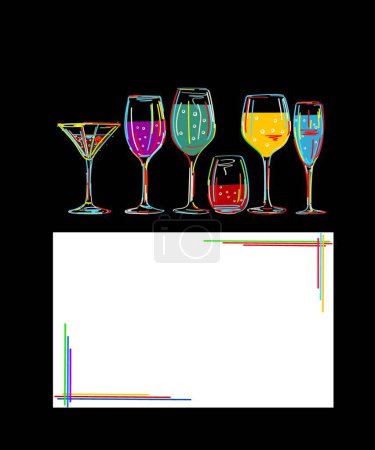 Ilustración de Icono de hora de cóctel para web, ilustración vectorial - Imagen libre de derechos