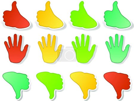 Illustration for Hands expressions icon for web, vector illustration - Royalty Free Image