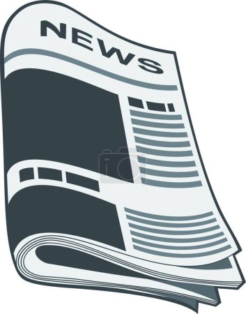 Illustration for Newspaper icon, vector illustration simple design - Royalty Free Image