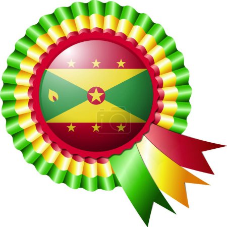 Illustration for "Grenada rosette flag vector illustration" - Royalty Free Image