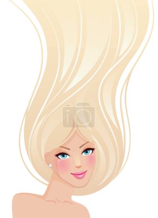 Illustration for Beauty woman pic vector illustration - Royalty Free Image