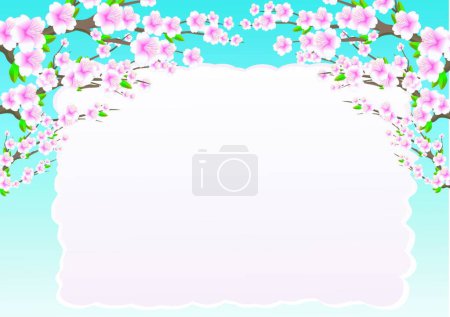 Illustration for Blossom tree background vector illustration - Royalty Free Image