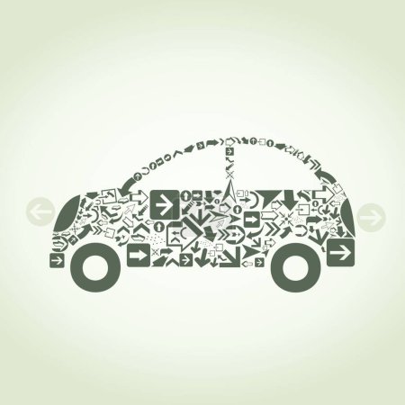 Ilustración de Icono de flecha de coche para web, ilustración vectorial - Imagen libre de derechos