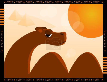 Ilustración de Camello y vector del desierto ilustración - Imagen libre de derechos