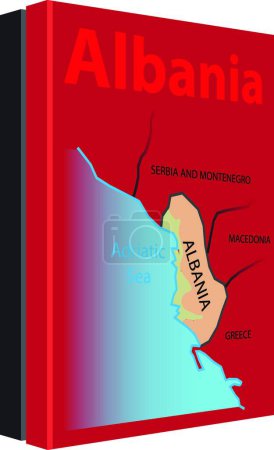 Téléchargez les illustrations : Collection books Albania, graphic vector illustration - en licence libre de droit