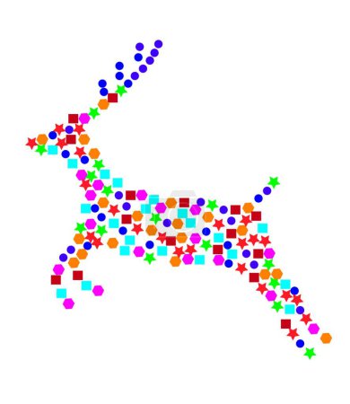 Ilustración de Icono de ciervo abstracto para web, ilustración vectorial - Imagen libre de derechos