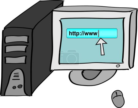 Téléchargez les illustrations : "ordinateur personnel "illustration vectorielle - en licence libre de droit