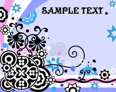 Illustration for Abstract floral design, vector illustration simple design - Royalty Free Image